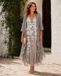 Juliet | Lace Duster Dress Side