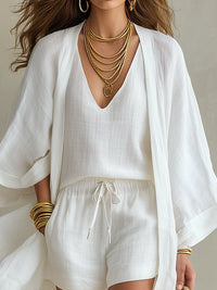 Lightweight Layered Casual Three-Piece Set Angle