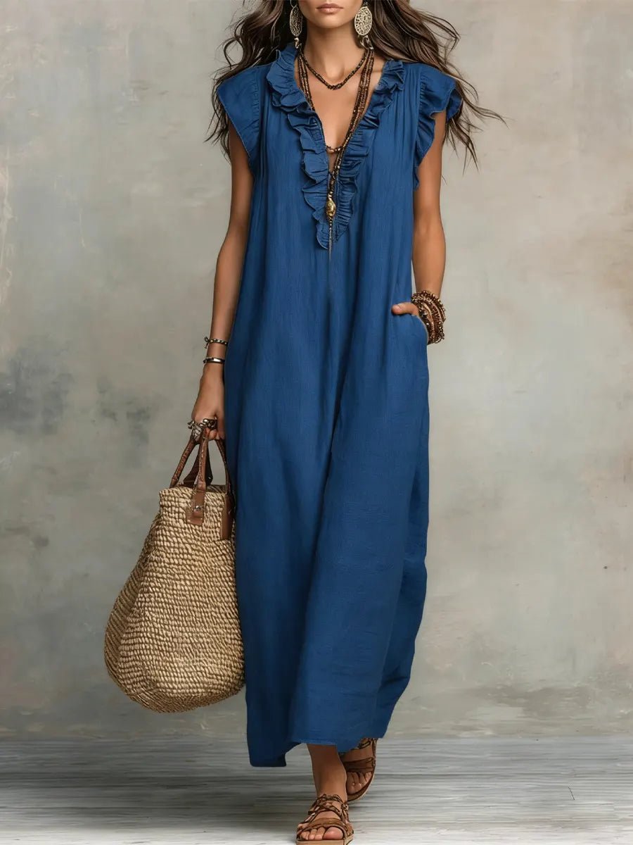 Mabel | Ruffled Maxi Dress Detail