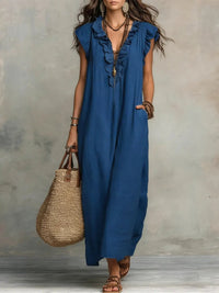 Mabel | Ruffled Maxi Dress Detail