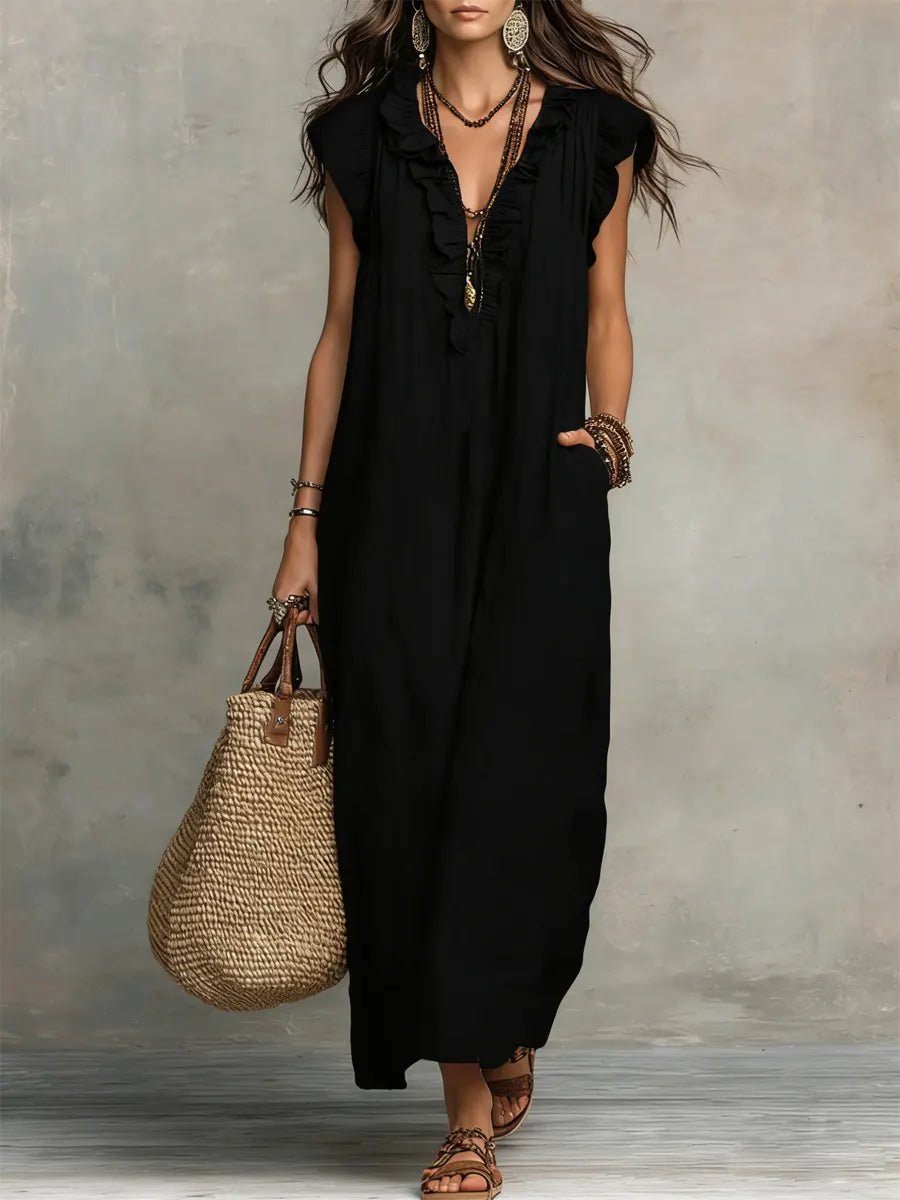 Mabel | Ruffled Maxi Dress Hero
