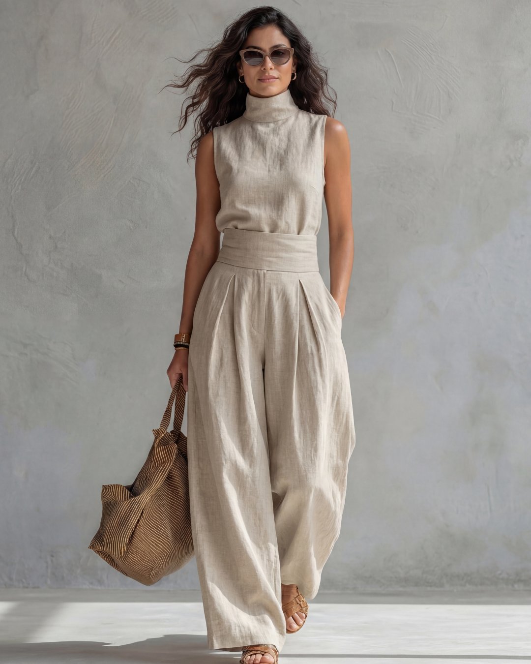 Maria | Elegant Wide Leg Pants and Top Set Hero