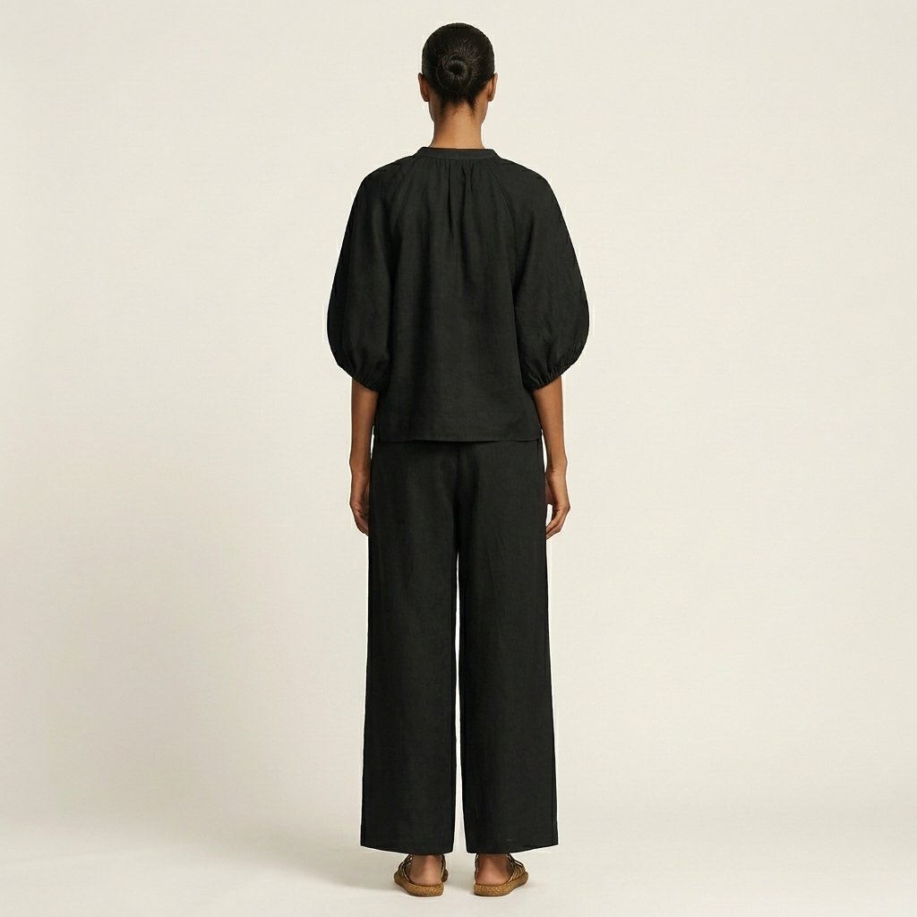 Marlowe | Zipper-Front Puff Sleeve Set Alternate