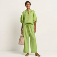 Marlowe | Zipper-Front Puff Sleeve Set Detail