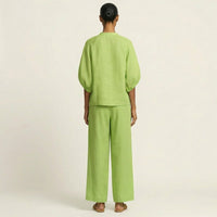 Marlowe | Zipper-Front Puff Sleeve Set Side