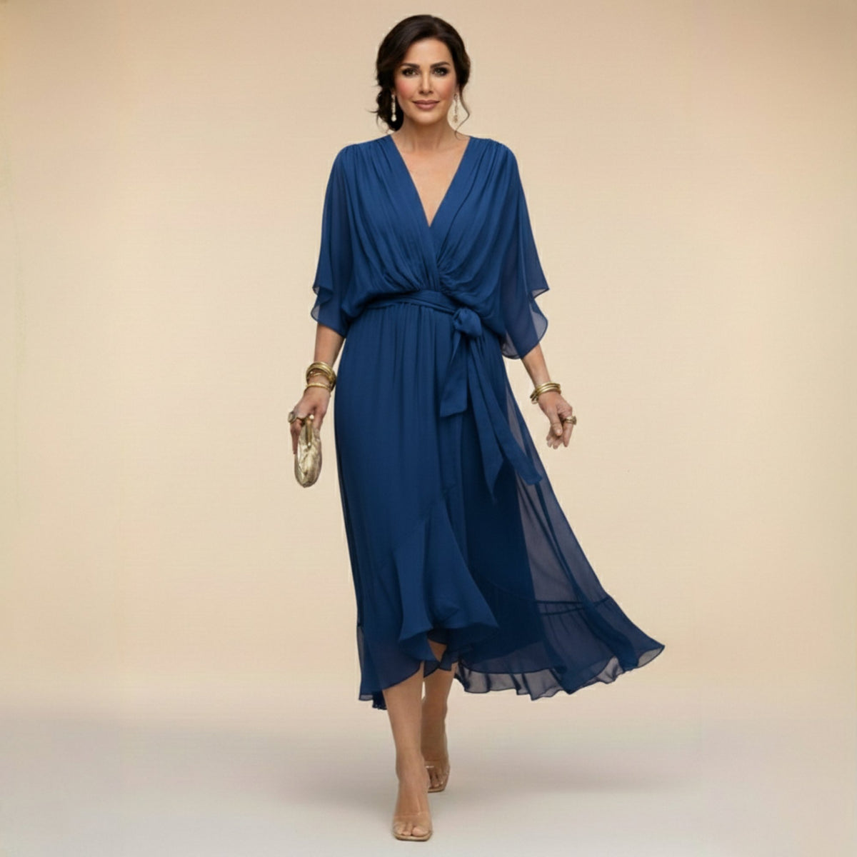 Monica | V-Neck Dress Back