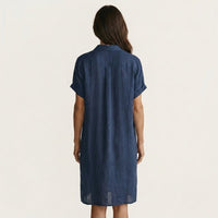Nidalie | Midi Shirt Dress with Rolled Cuffs Angle