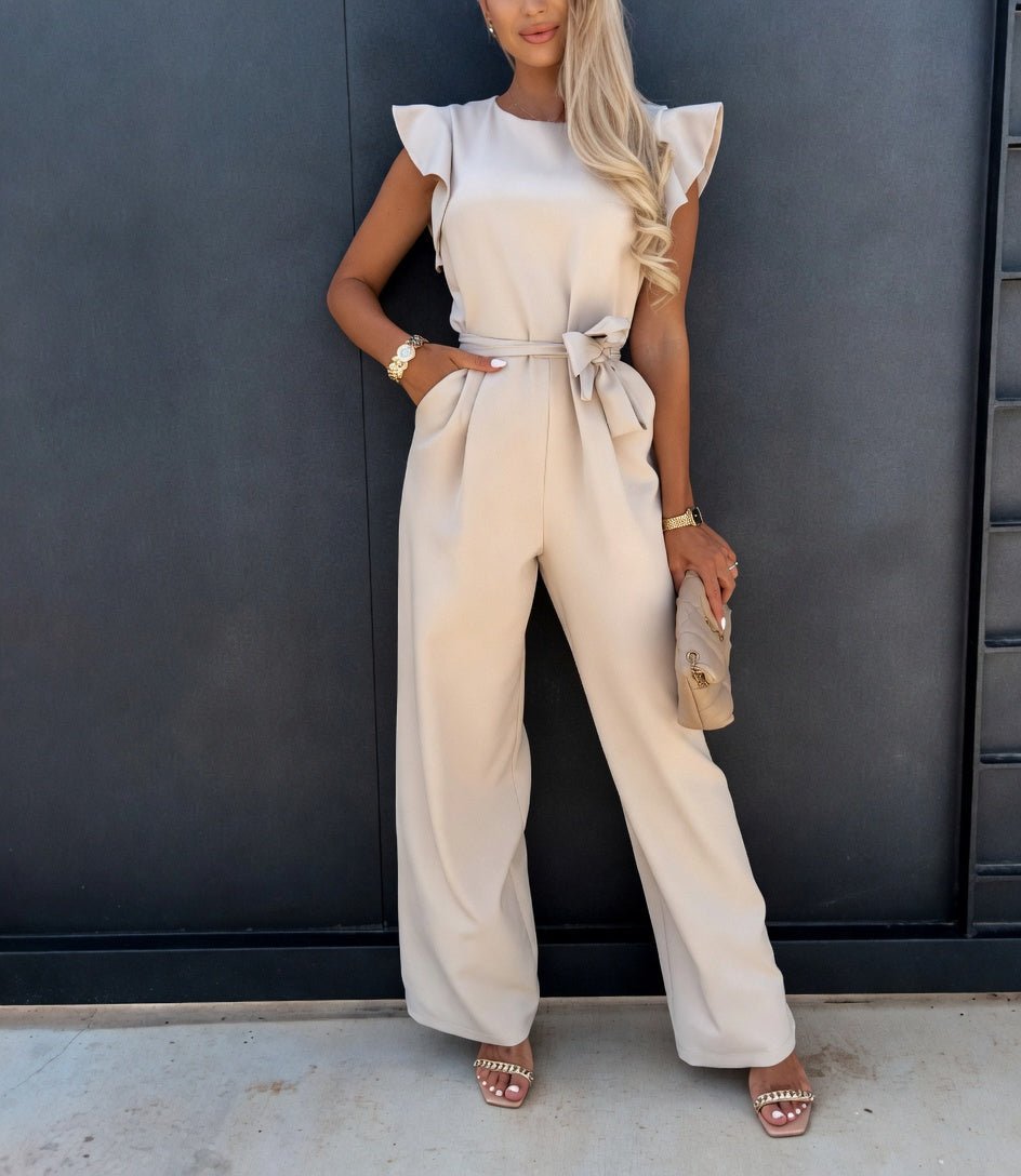 Nuria Jumpsuit with Adjustable Waist Front