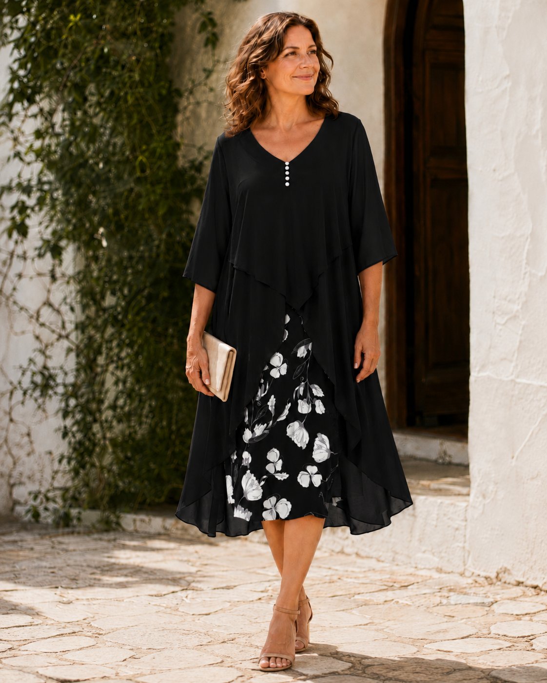 Odette | Layered Maxi Dress Close Up