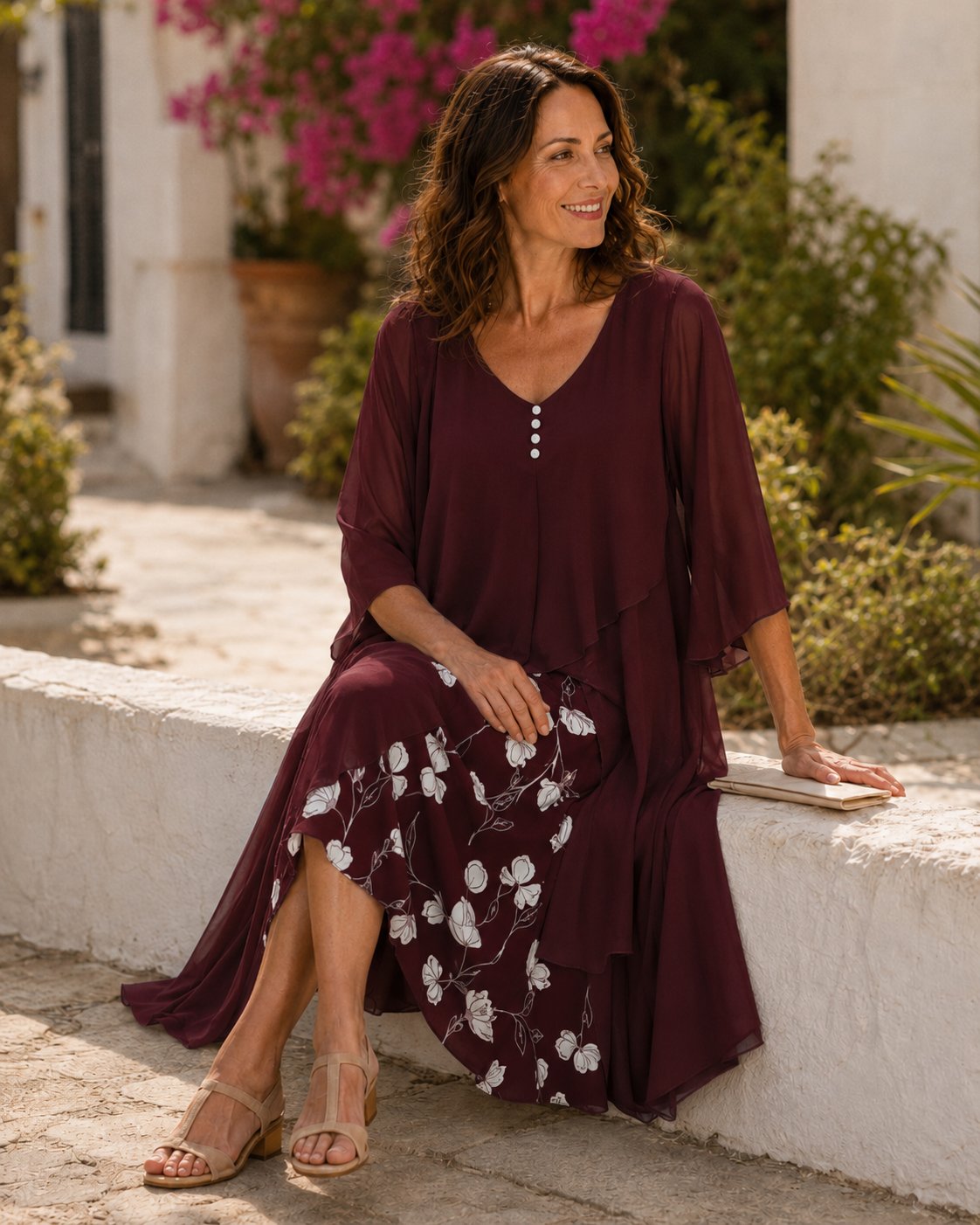 Odette | Layered Maxi Dress Detail