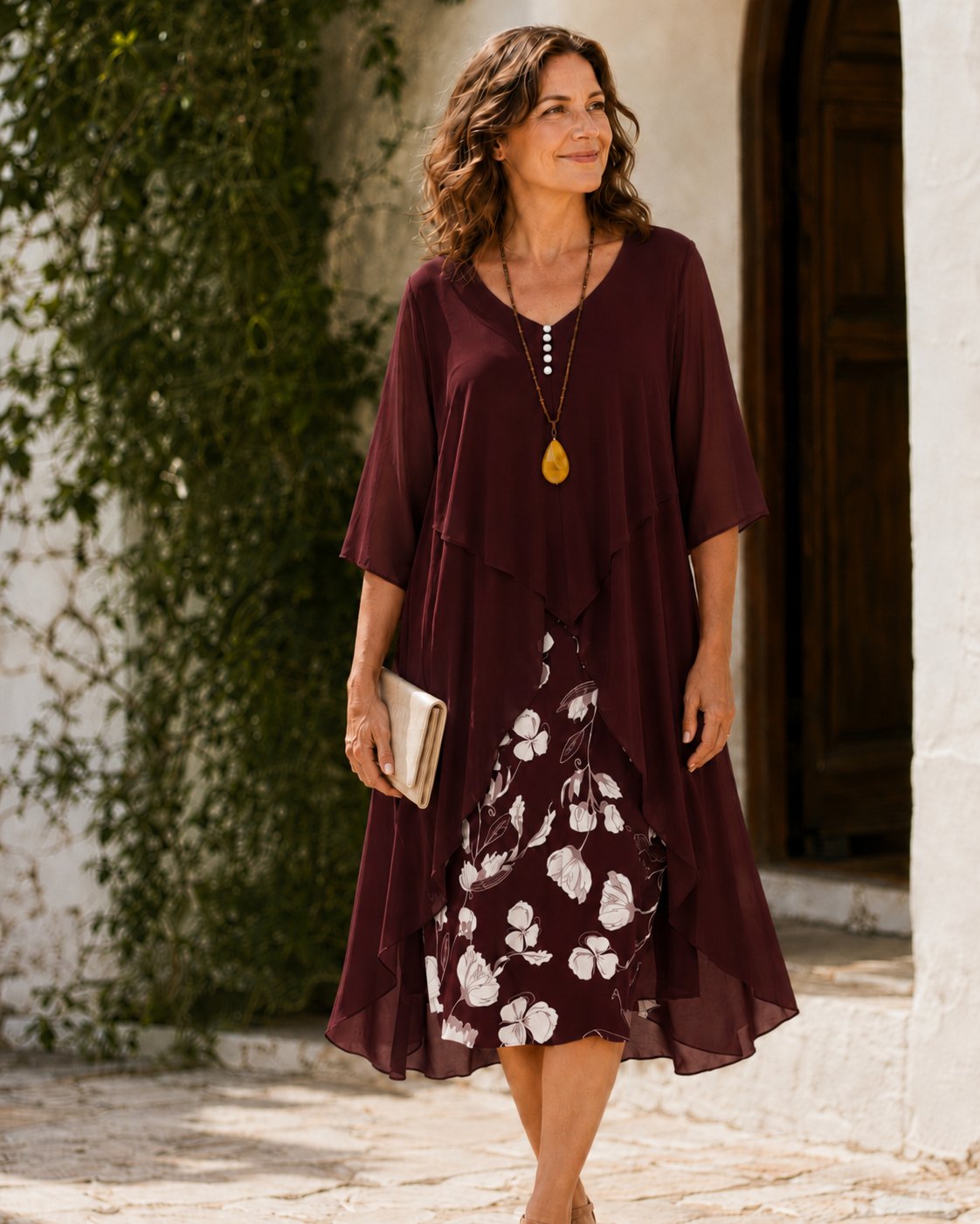 Odette | Layered Maxi Dress Front