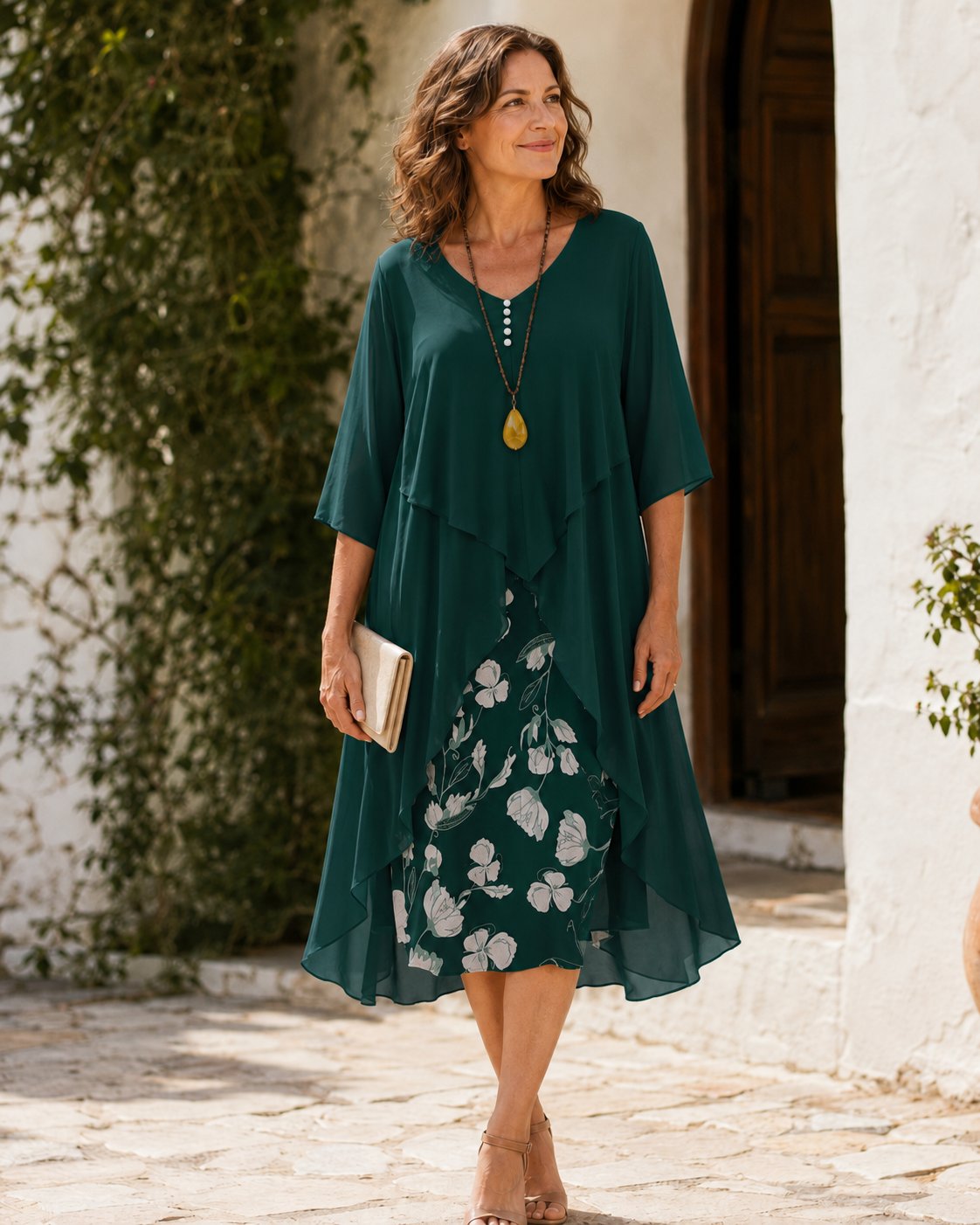Odette | Layered Maxi Dress Side