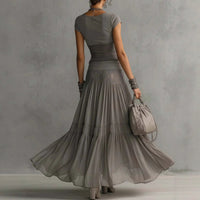 Olivia | Lace-Paneled Skirt Set for Women Side