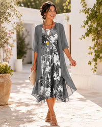 Olivia | Women Breezy Two Layer Dress Close Up