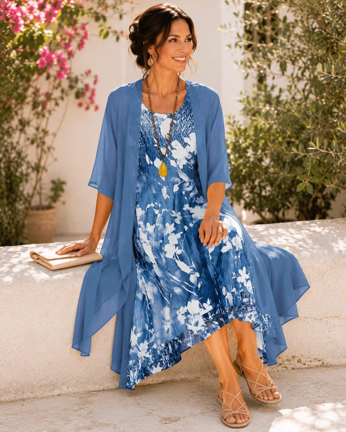 Olivia | Women Breezy Two Layer Dress Detail