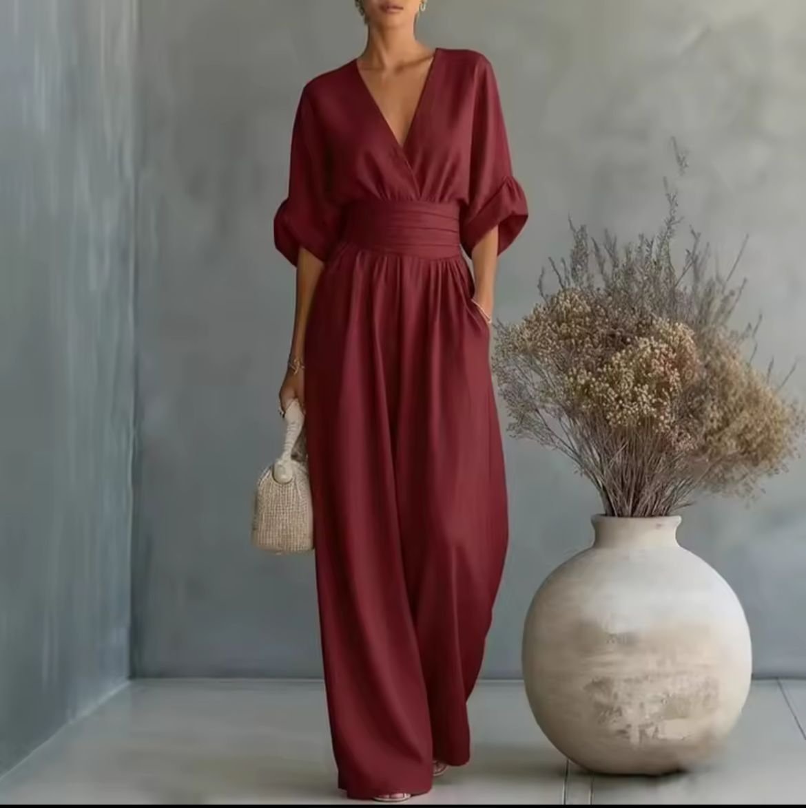 Risel - Jumpsuit to Feel Comfortable and Polished on Your Day. Back