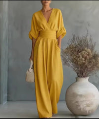 Risel - Jumpsuit to Feel Comfortable and Polished on Your Day. Close Up