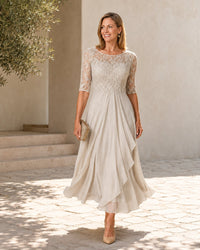 Rose – The Flattering Lace Midi Dress Back