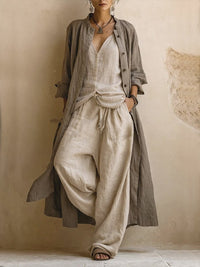 Sage | Three-Piece Duster Set Hero