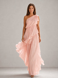 Scarlett | One-Shoulder Ruffle Maxi Detail