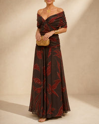 Seraphine | Ruched Flutter Midi Side