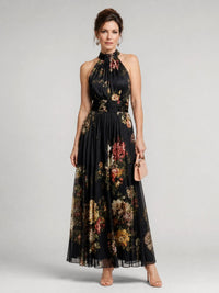Sior | Floral Halter Neck Midi Dress Hero