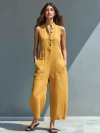Sleeveless Minimalist Jumpsuit Detail