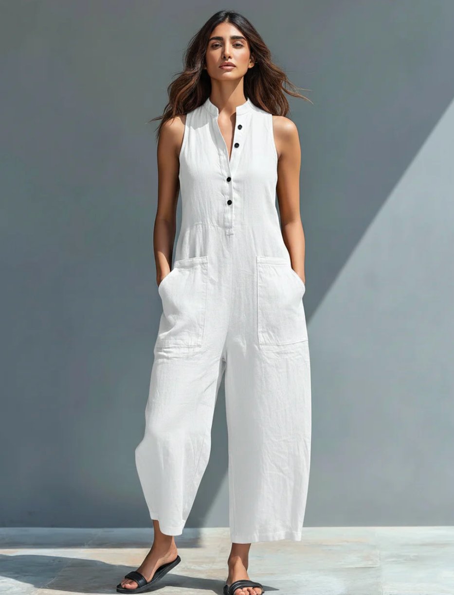 Sleeveless Minimalist Jumpsuit Side