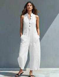 Sleeveless Minimalist Jumpsuit Side
