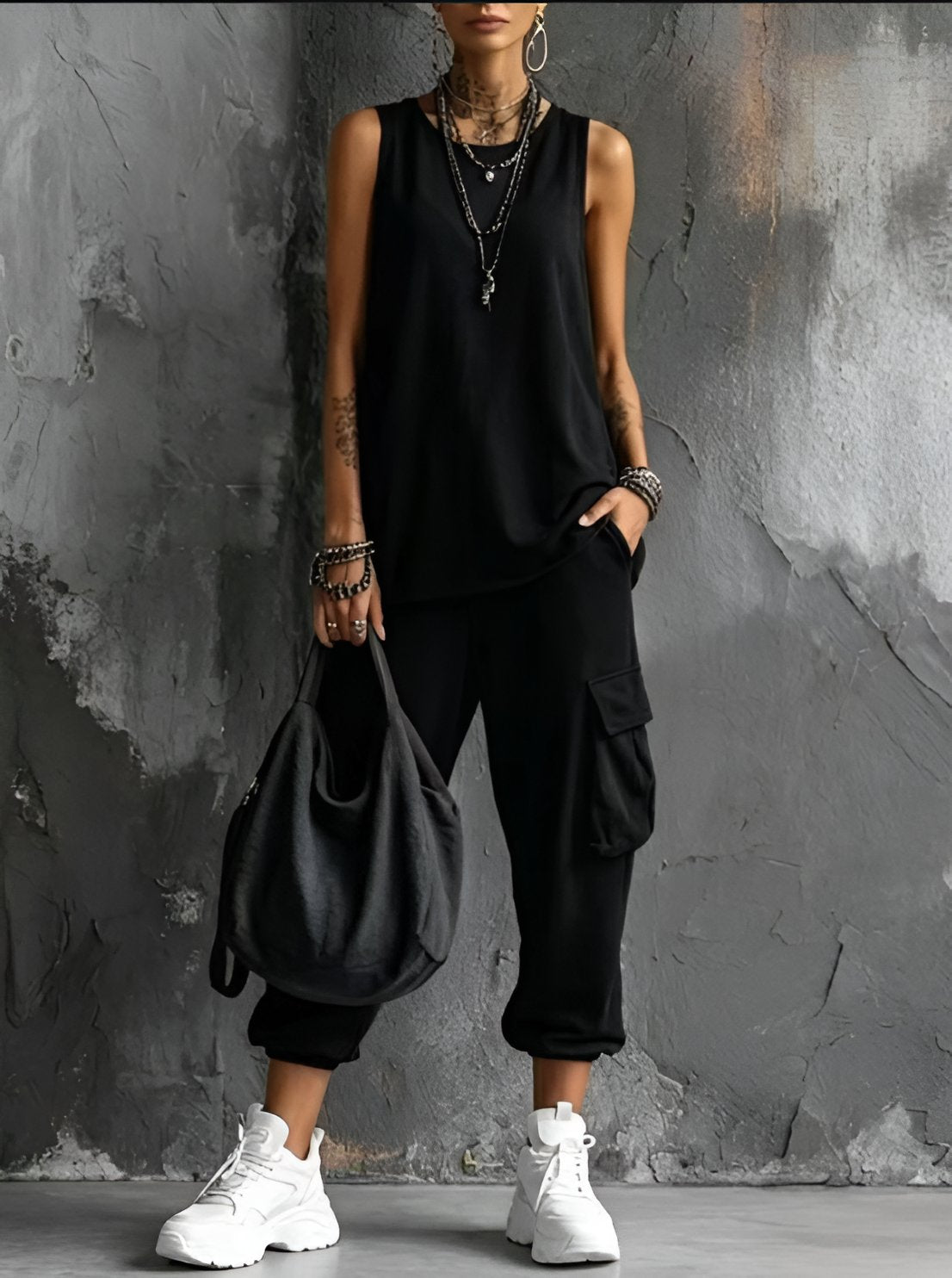 Sloane | Sleeveless Two-Piece Set Angle
