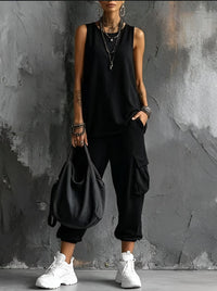 Sloane | Sleeveless Two-Piece Set Angle