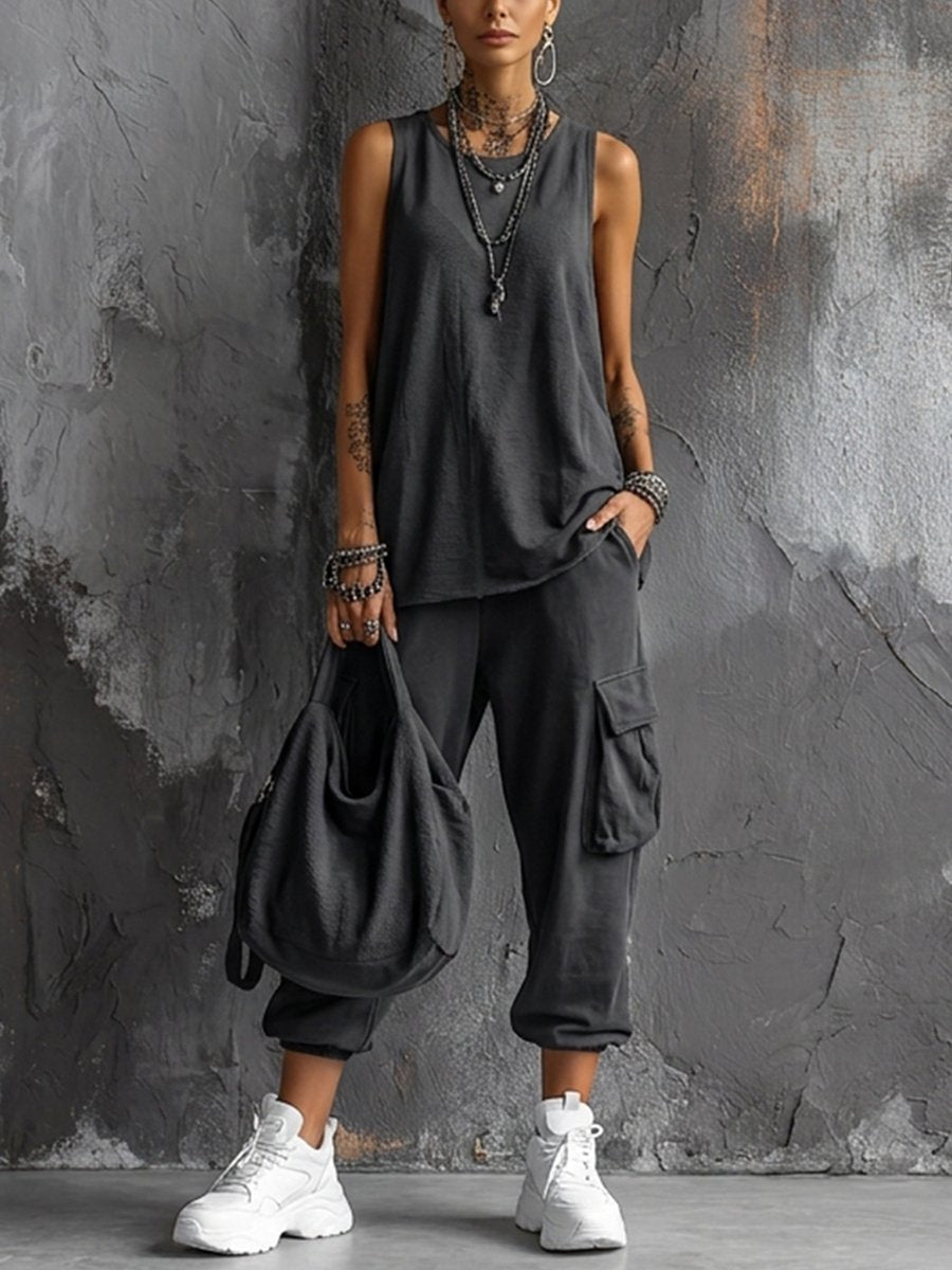 Sloane | Sleeveless Two-Piece Set Front
