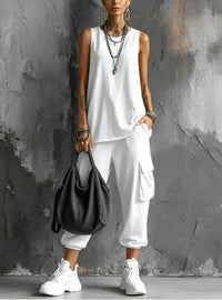 Sloane | Sleeveless Two-Piece Set Side