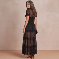 Sophia | Sheer Lace Maxi Dress for Women Side