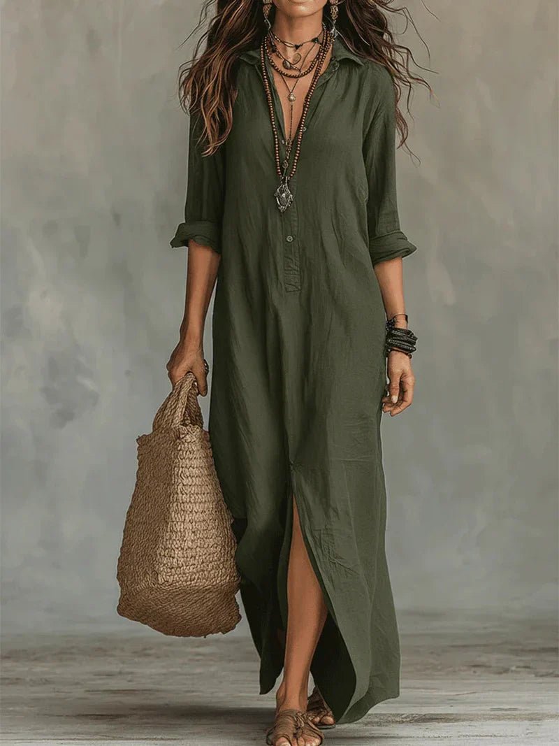 Stevie | Maxi Shirt Dress Lifestyle