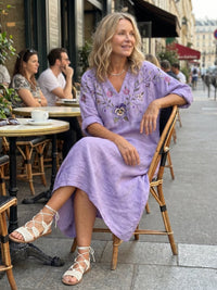 Tavi | Floral Oversized Pocket Midi Dress Back