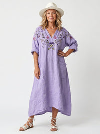 Tavi | Floral Oversized Pocket Midi Dress Hero