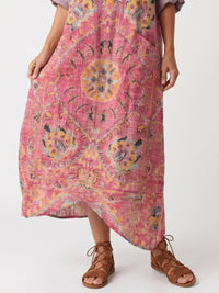 Tilda | Abstract Print Relaxed Pocket Midi Dress Detail