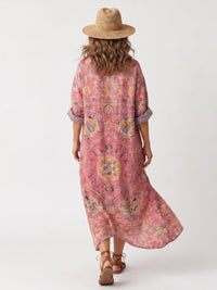 Tilda | Abstract Print Relaxed Pocket Midi Dress Side