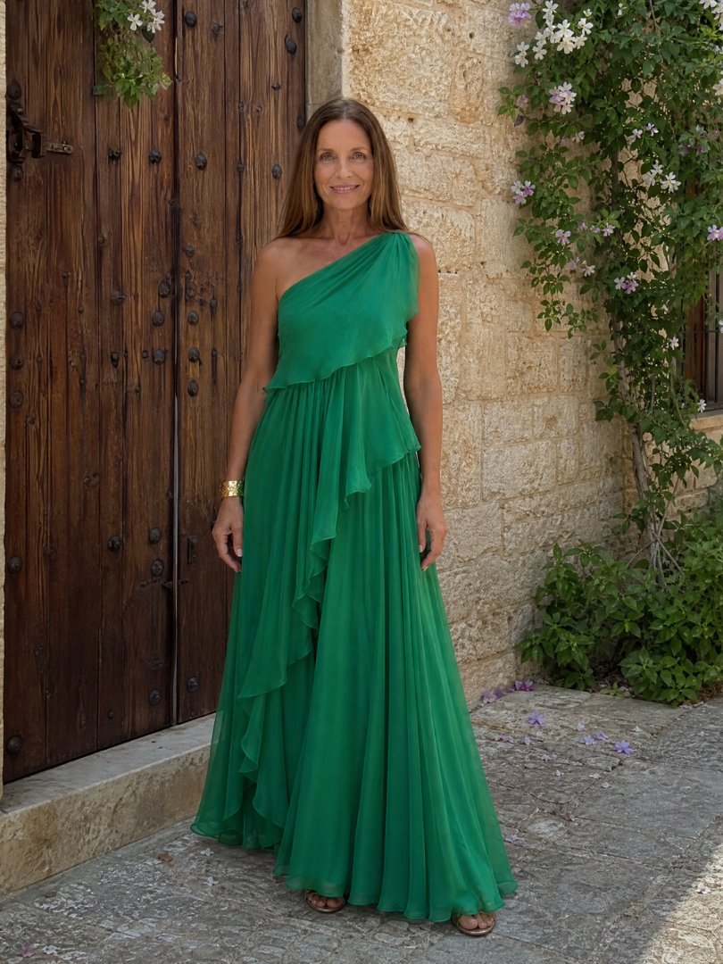 Tracey | Elegant Flowy Maxi Dress for Women Back