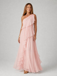 Tracey | Elegant Flowy Maxi Dress for Women Close Up