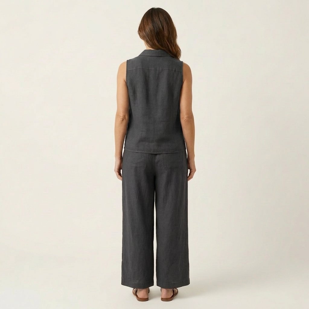 Twiila | Wrap-Top & Wide-Leg Set Angle
