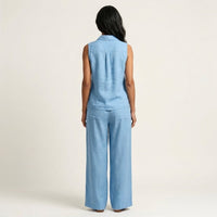 Twiila | Wrap-Top & Wide-Leg Set Close Up