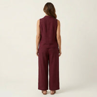 Twiila | Wrap-Top & Wide-Leg Set Side