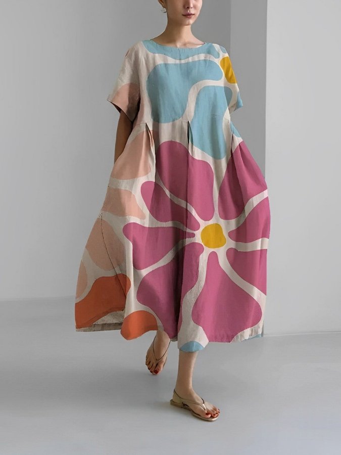 Valeno floral summer dress Close Up