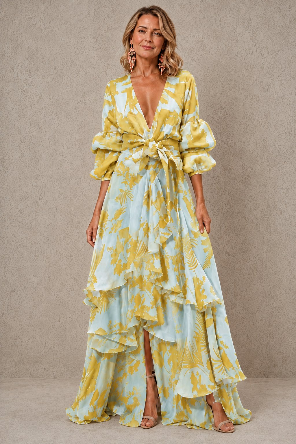 Victoria | Tiered Bow Belt Front