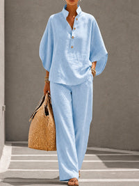 Vivian | Stand-Collar Two-Piece Set Detail