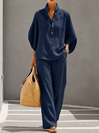 Vivian | Stand-Collar Two-Piece Set Front