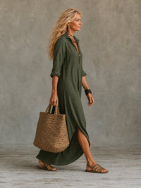 Vivienne | Button-Down Maxi Dress for Women Front