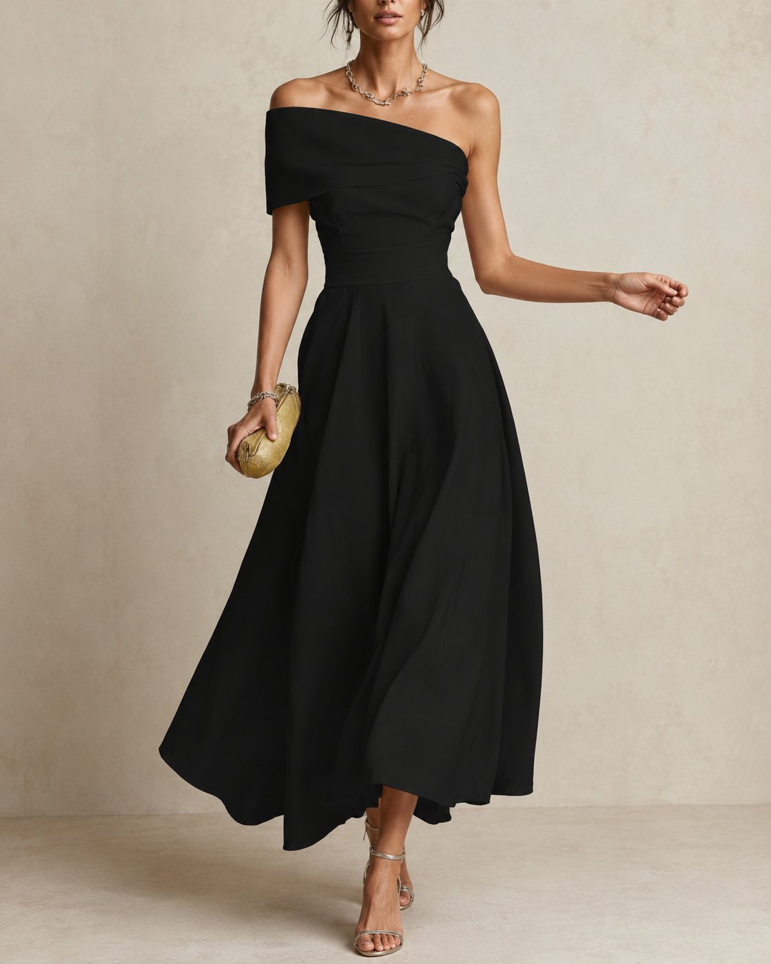 Wenda | Elegant Flowy Maxi Dress for Women Side